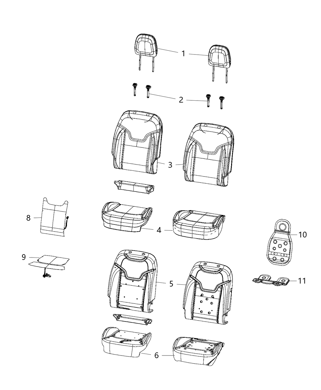 Mopar 68247958AB Bag-Seat Back