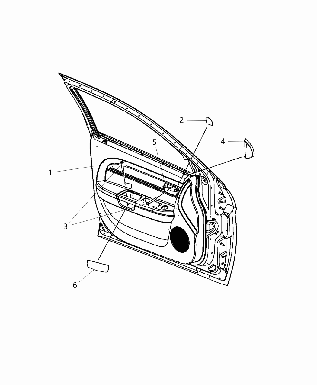 Mopar 1TC391R4AF Panel-Front Door Trim