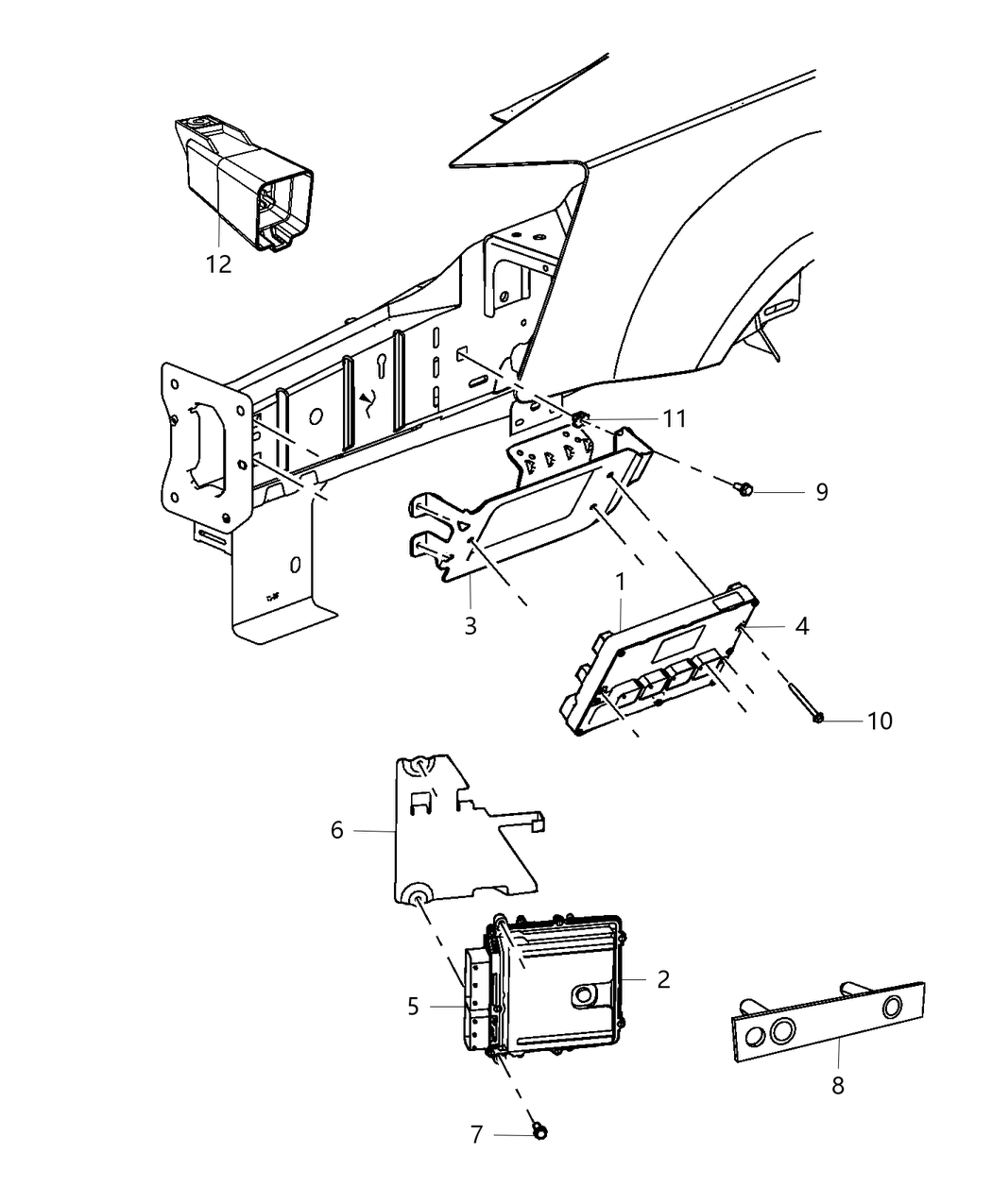 Mopar 68081702AD Bracket-Engine And Transmission Con