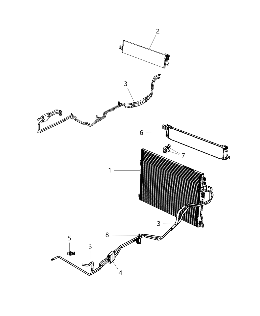 Mopar 68239598AA Tube-Oil Cooler Pressure And Ret