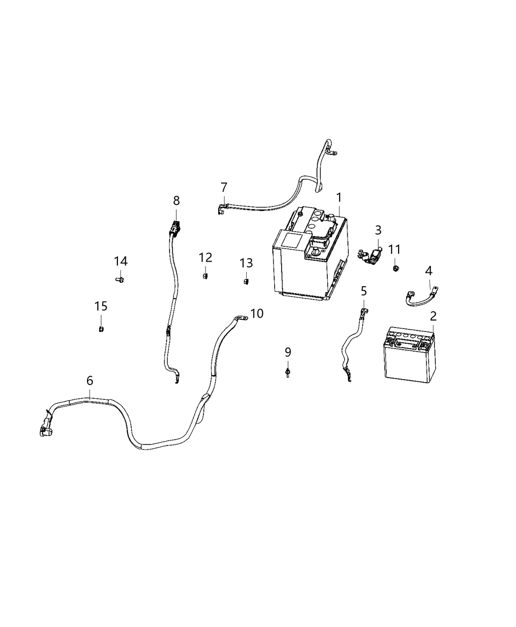 Mopar 68365286AA Battery Negative Wiring