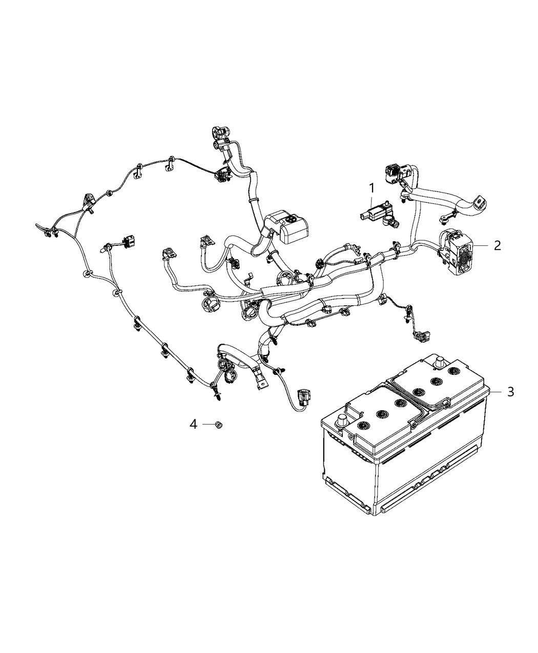 Mopar 68294001AD Electrical Battery Alternator Wiring