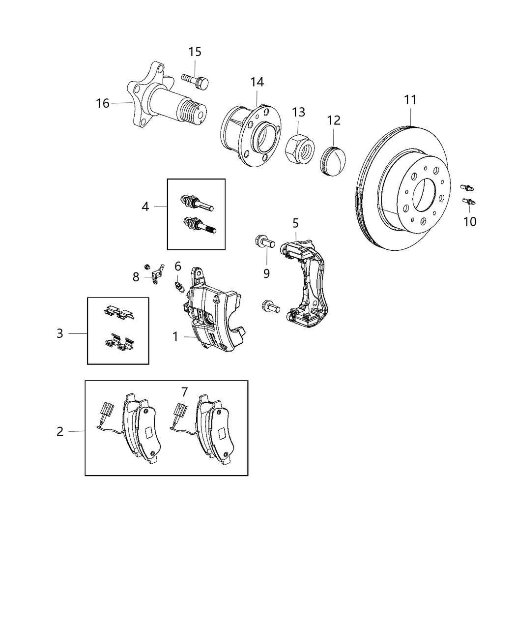 68289463AA Genuine Mopar Rear Disc Brake Pad Kit