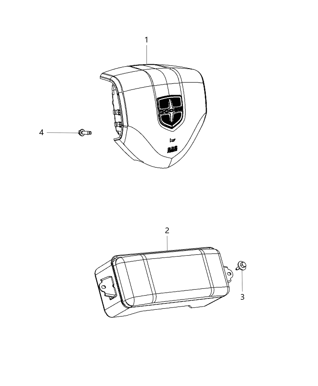 Mopar 1XQ07DX9AD AIRBAG-STEERINGCOLUMNOPENING