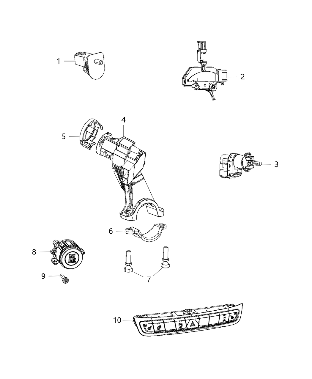 Mopar 5VV41LXHAA Switch-Instrument Panel