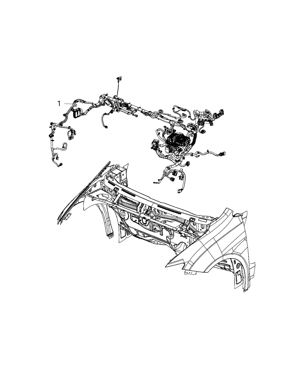 Mopar 68399289AC Wiring-Dash