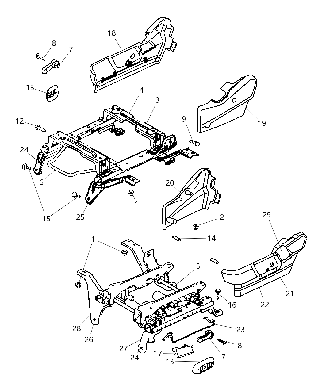 Mopar 5178101AA RISER-Seat