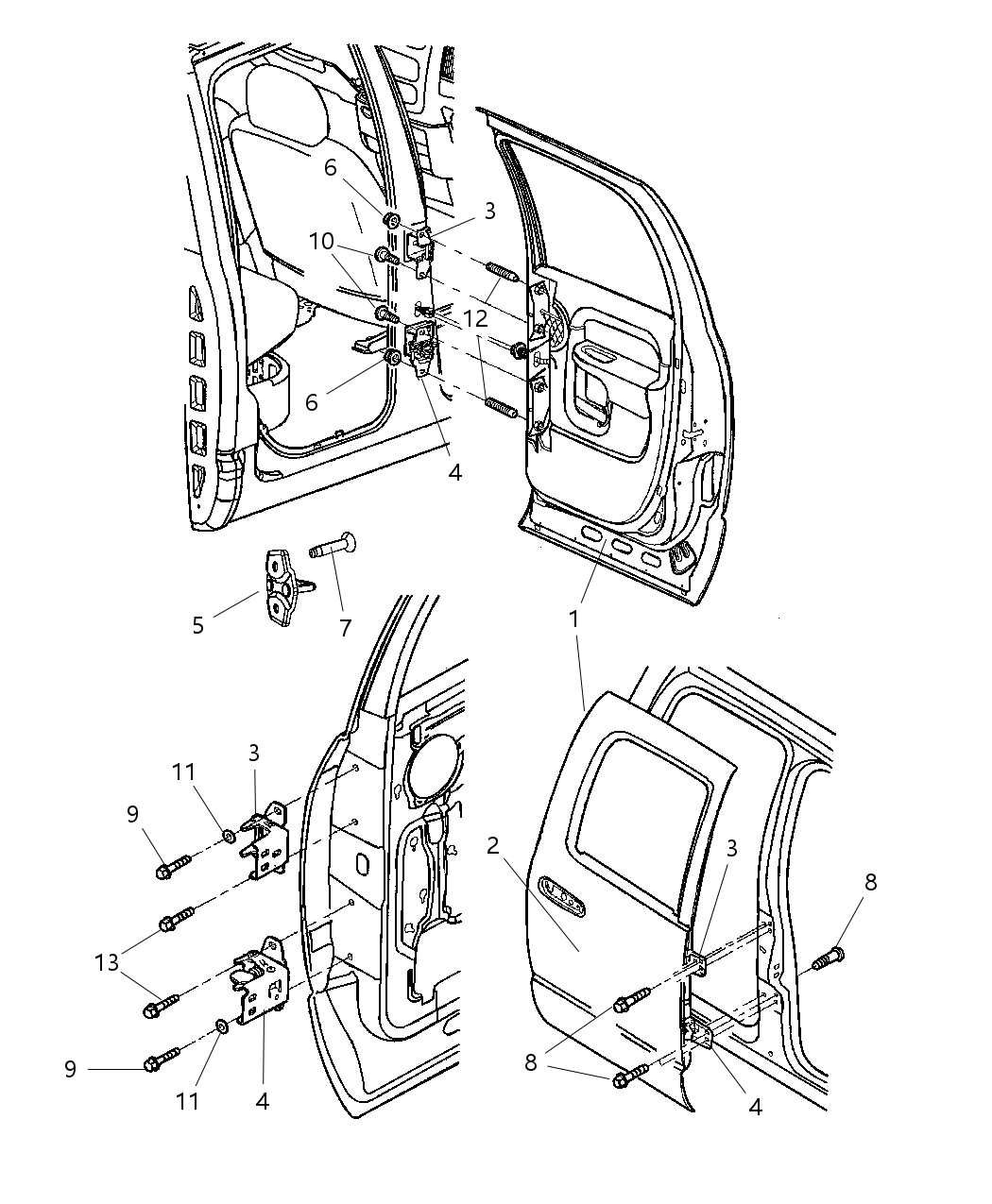 Mopar 55276997AB Door-Rear