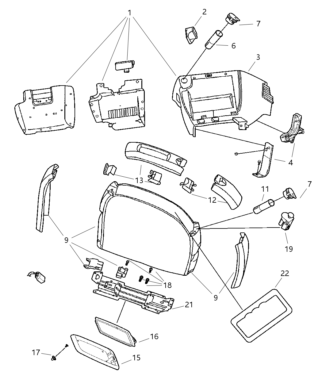 Mopar UQ64YQLAA Door-Instrument Panel Console