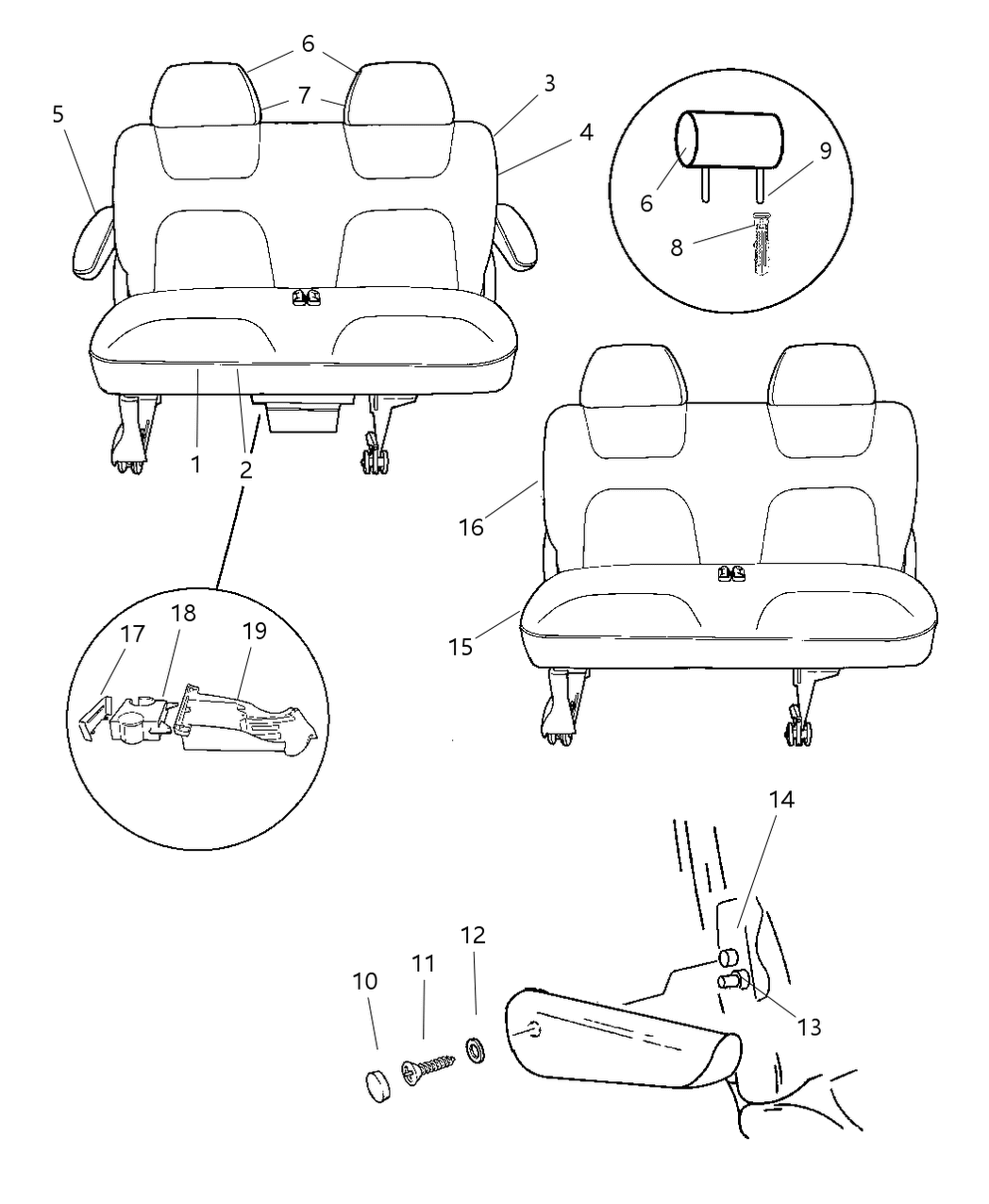 Mopar MV39SJK Seat Cushion Pad And Cover