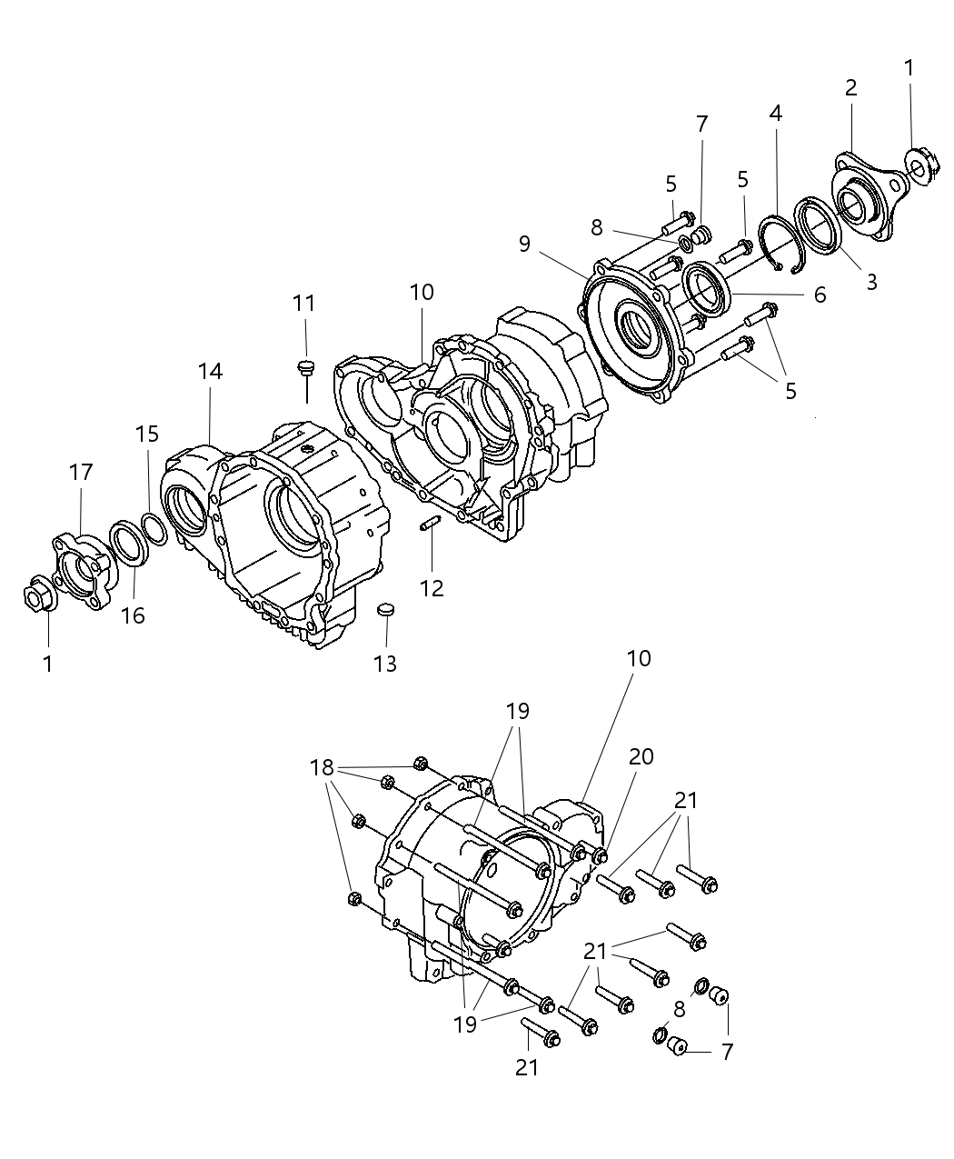 Mopar 5143629AA RETAINER-Transfer Case Output Shaft