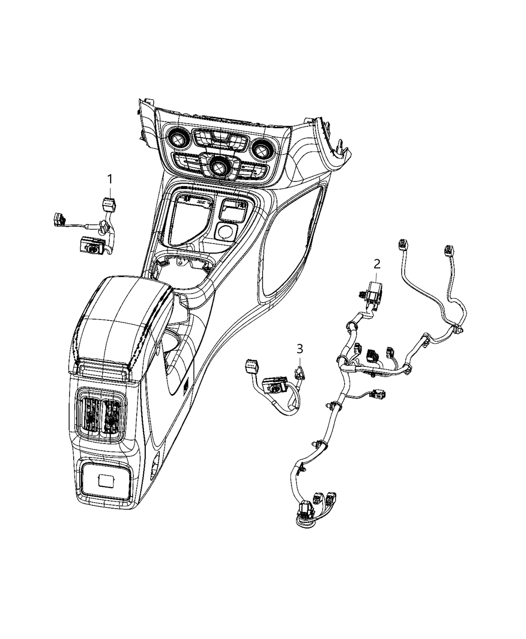 Mopar 68396088AB Wiring-Console