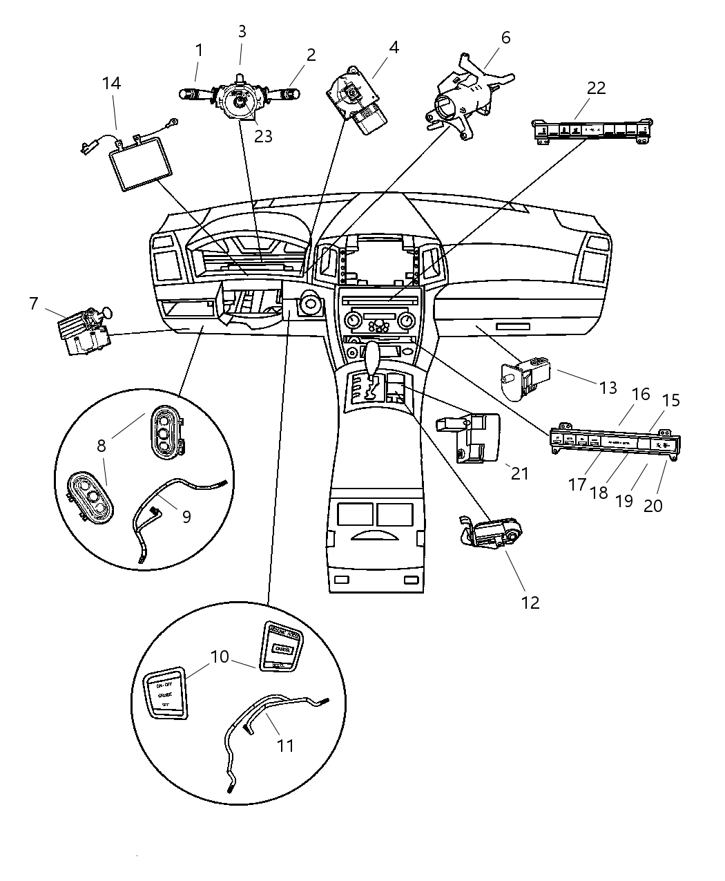 Mopar 56050152AE Switch-2 Gang