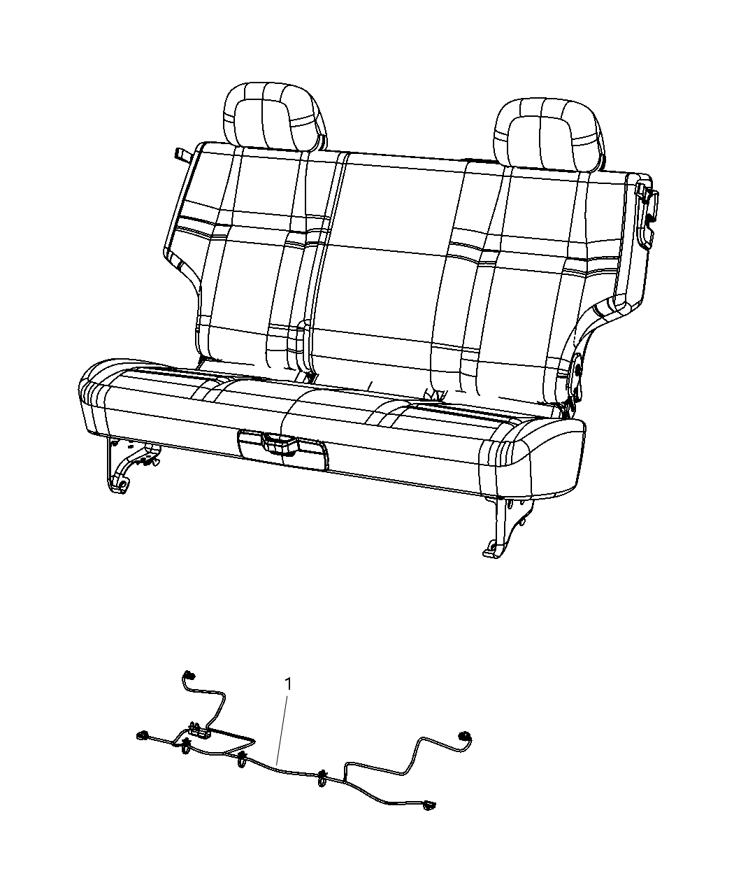 Mopar 68031371AA Wiring-Rear Seat