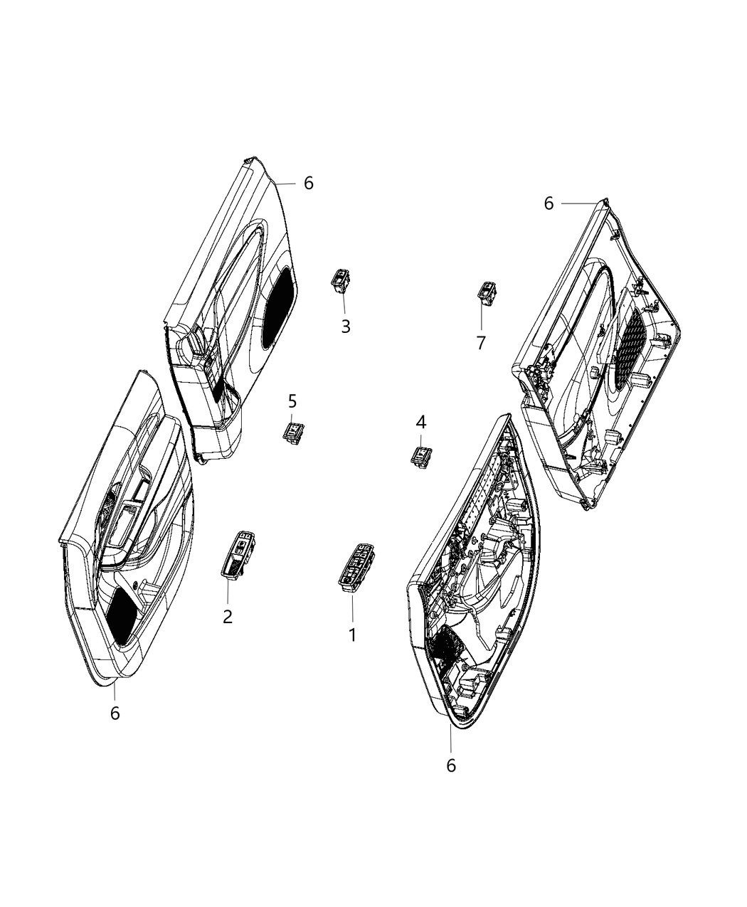 Mopar 68444306AA Switch-Front Door