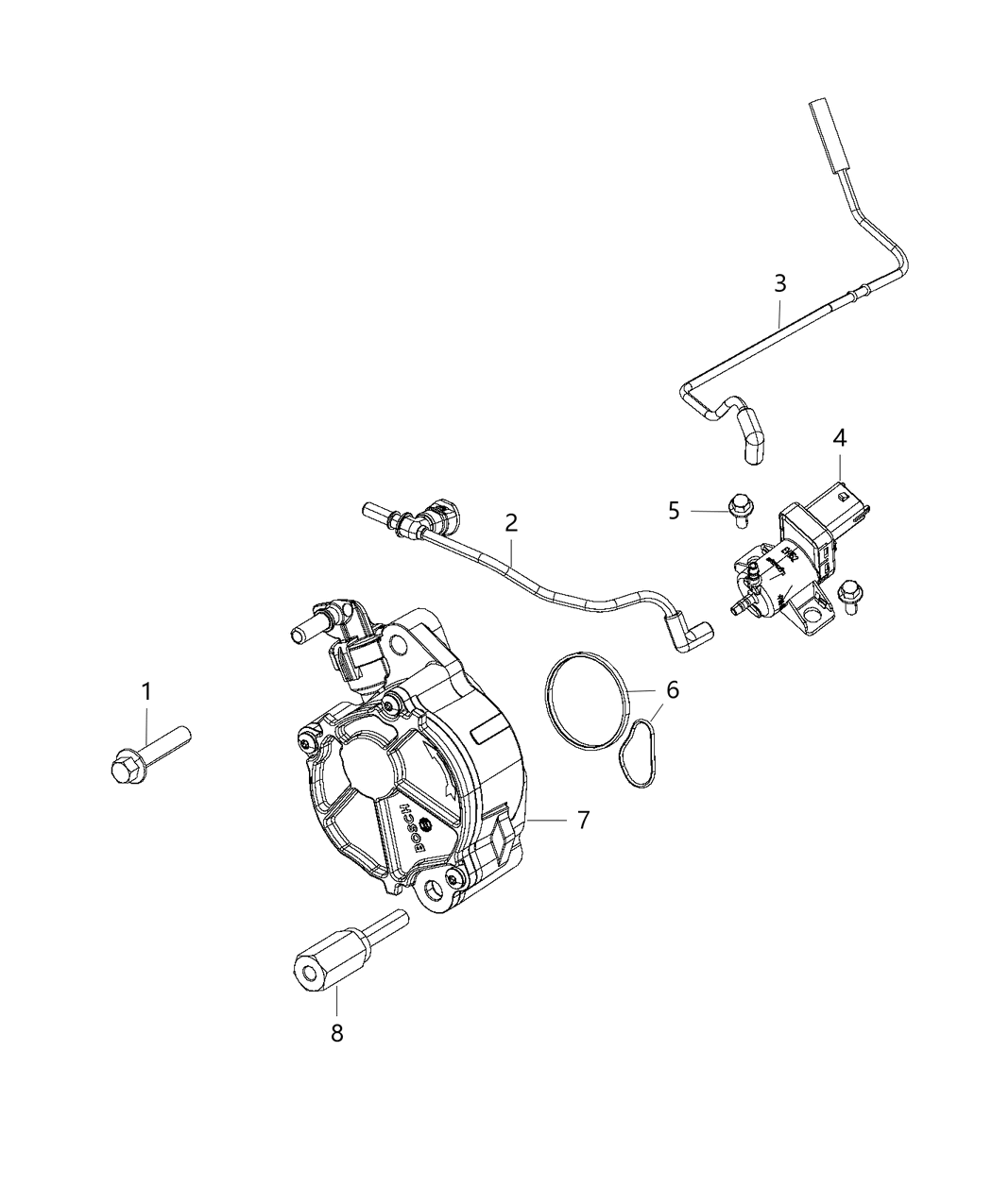 Mopar 68490052AA Tube-Vacuum