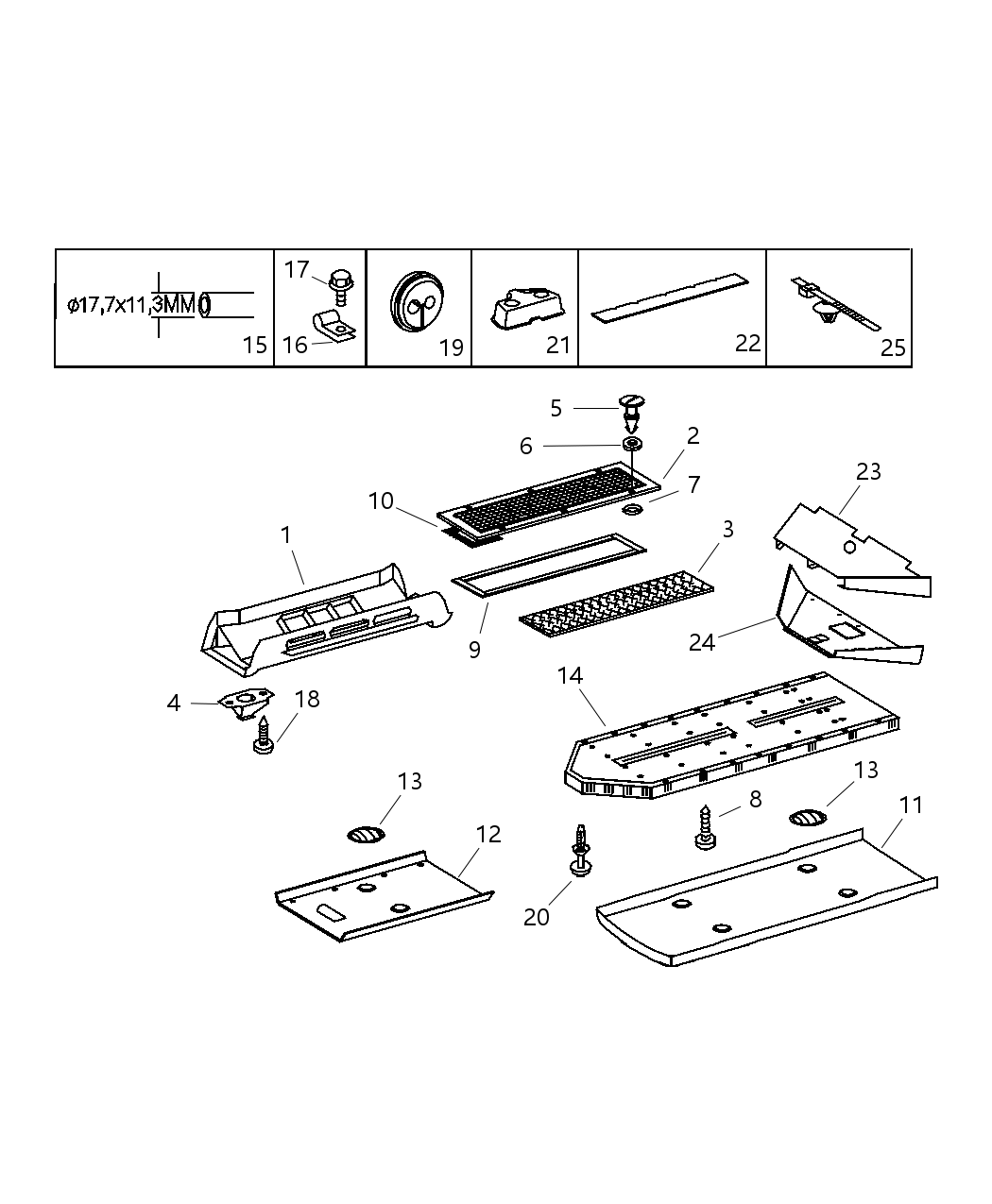 Mopar 5132397AA Screen-LOUVRE