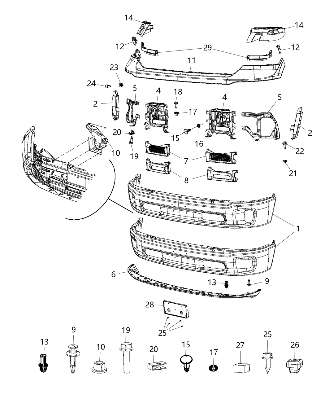 Mopar 68066052AA Push Pin