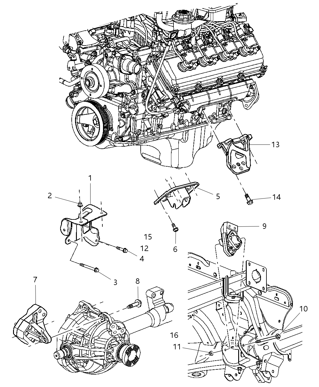 Mopar 52005006AA Bracket-Engine Mount