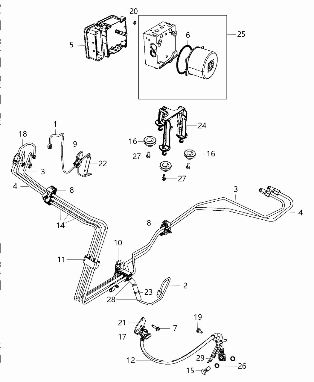 Mopar 68111319AA Clip-Brake Tube