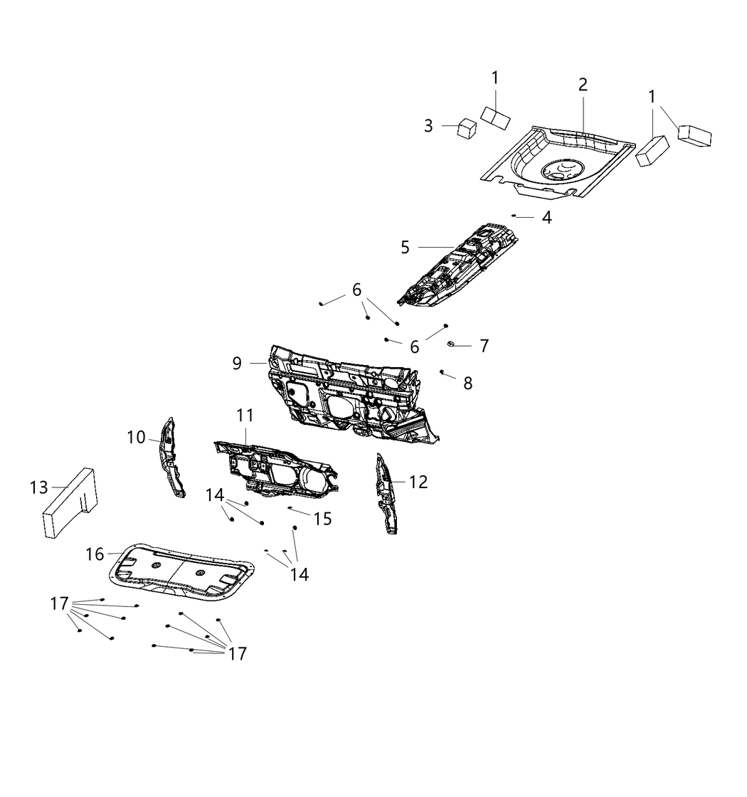 Mopar 68244677AA SILENCER-Dash Engine Side