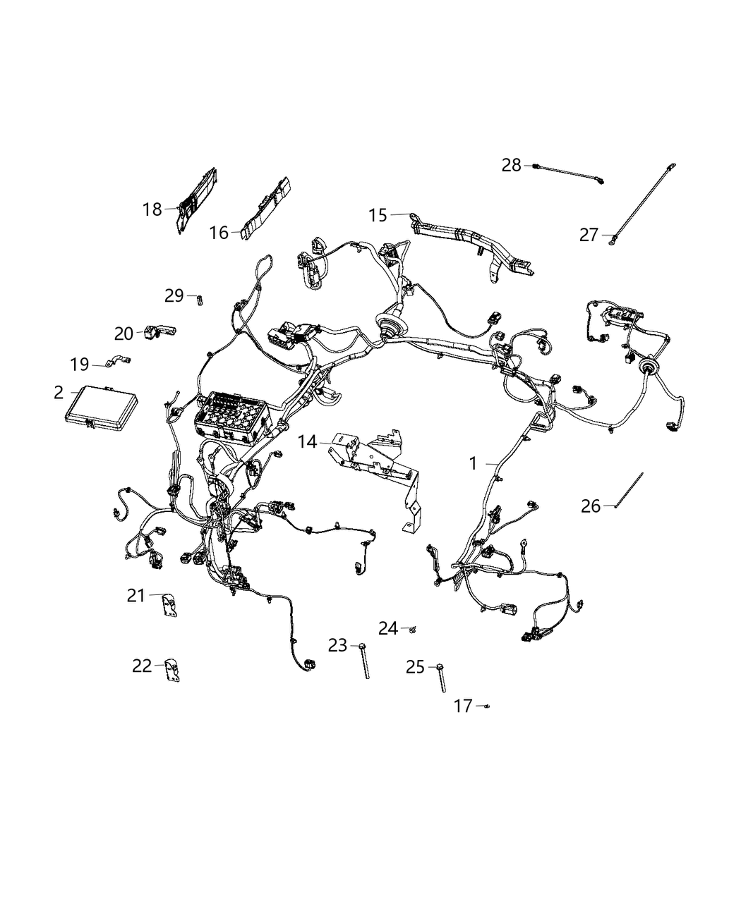 Mopar 68384401AD Wiring-HEADLAMP To Dash