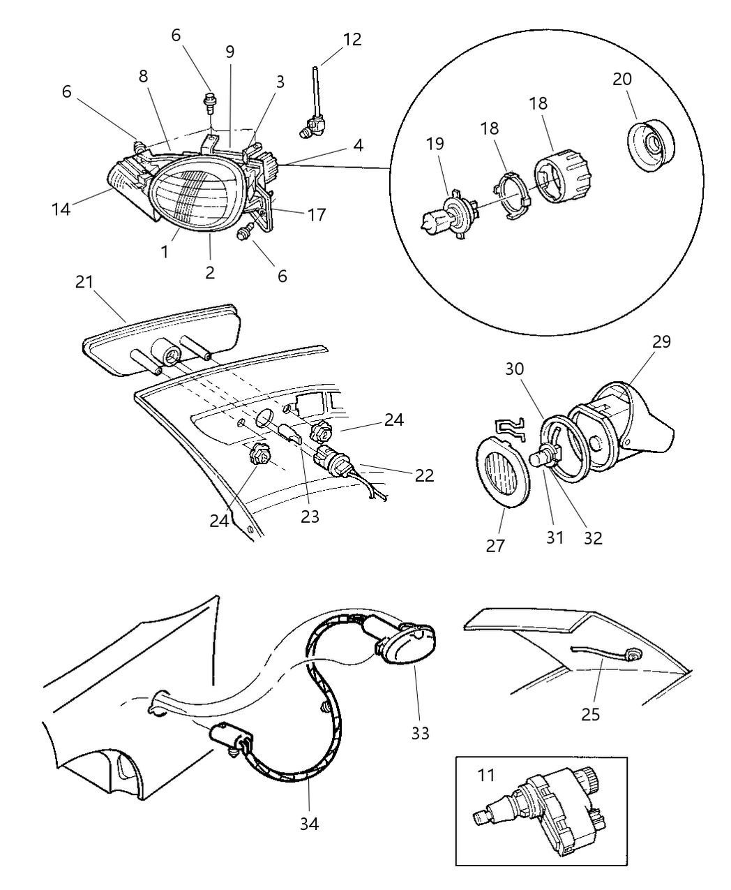 Mopar 4857115 Gasket-Side Marker Lamp