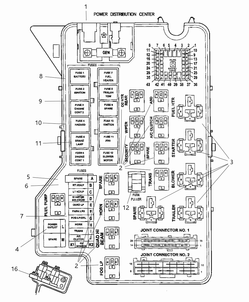 Mopar 56045543AC Cover-Power Distribution Center