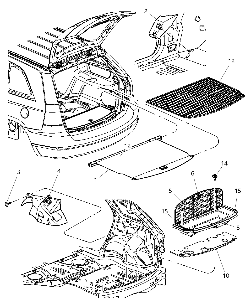 Mopar 1AD921D5AA Lid-Floor Console Bin