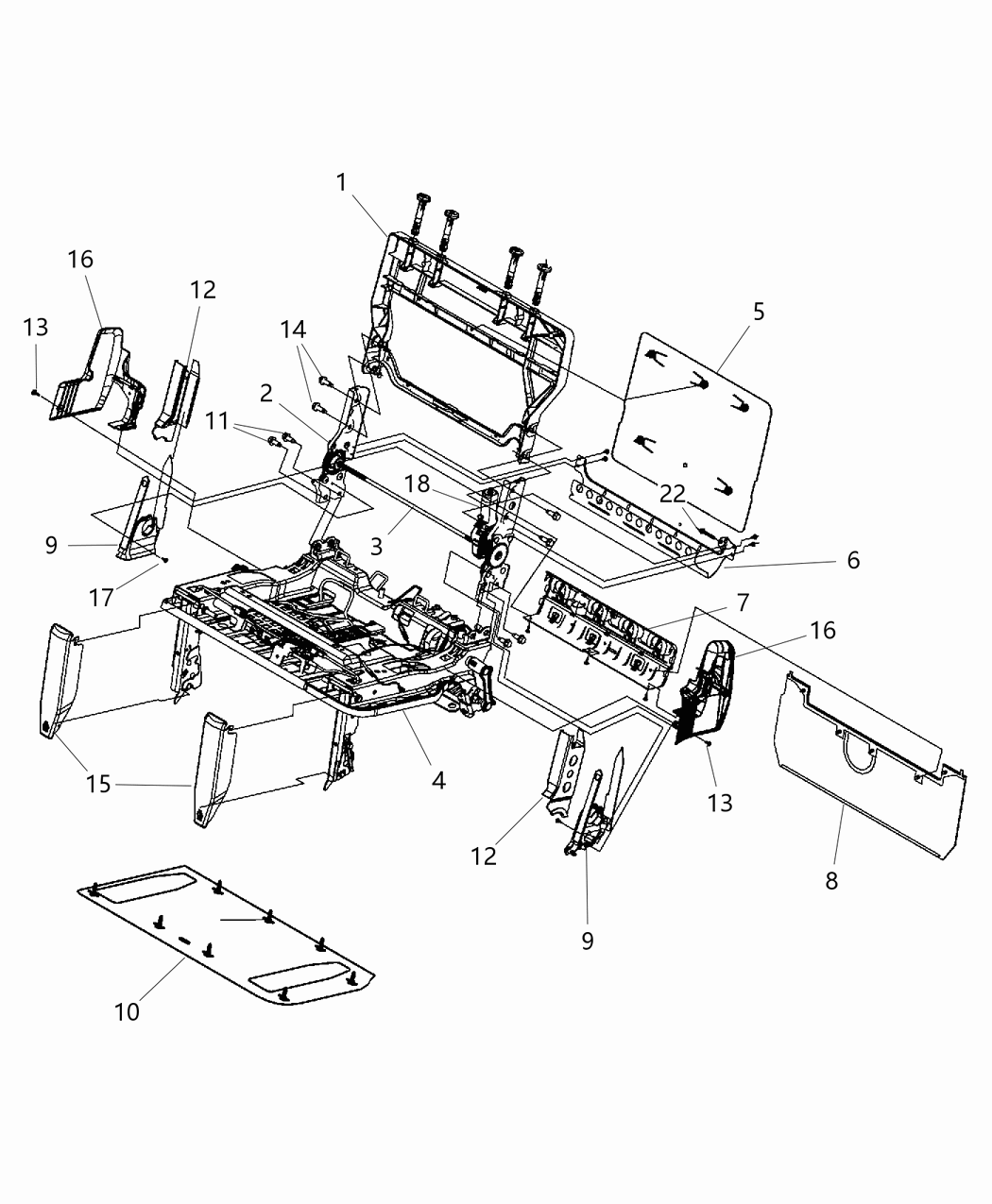 Mopar 1HY65BD1AA Cover-RECLINER