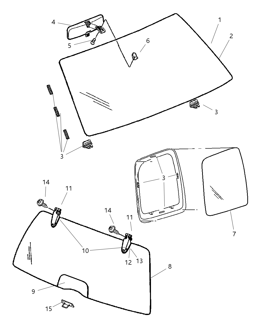 Mopar 55360582AA Label-FLIPPER Glass