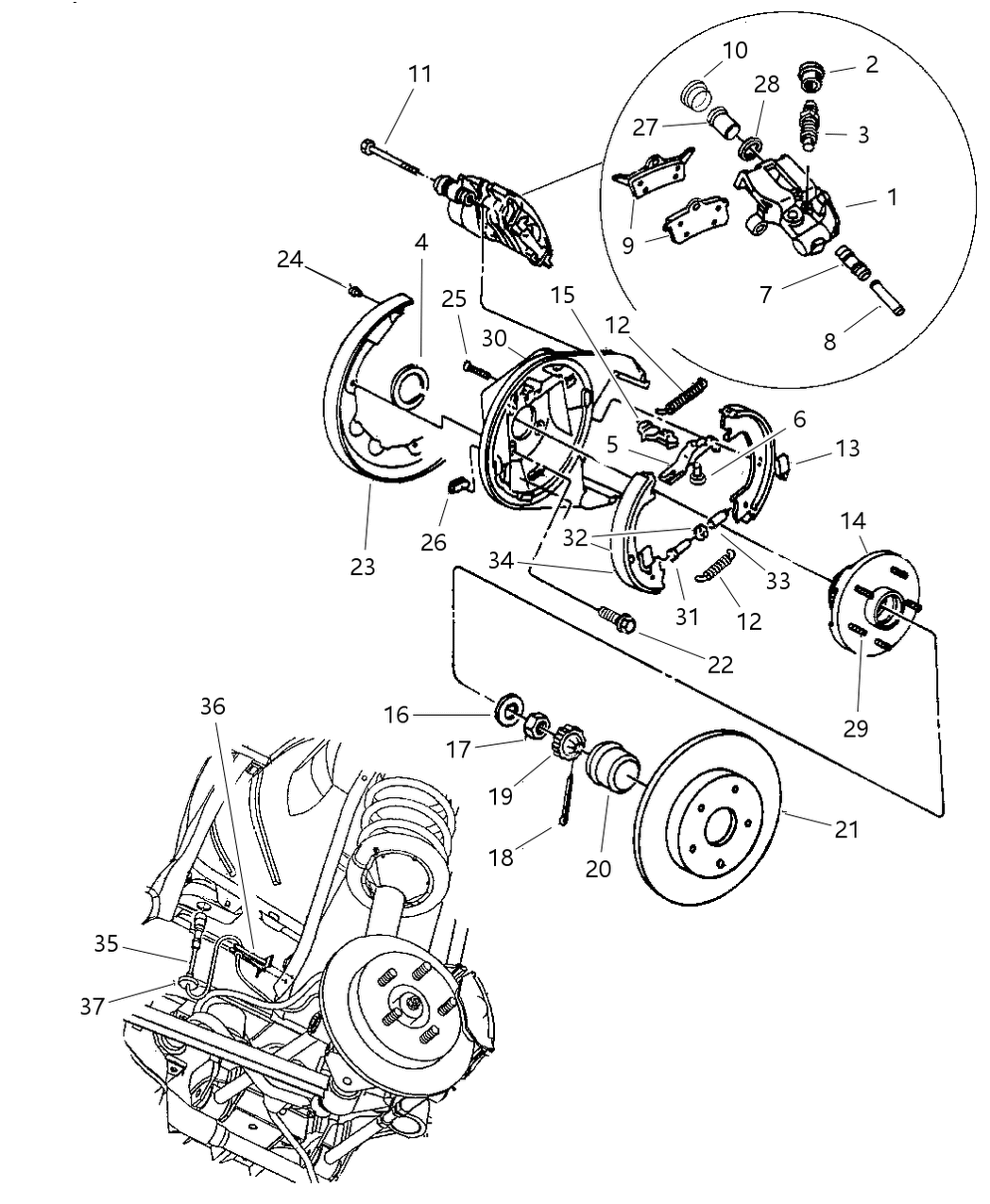 Mopar VRPT5652AA Brake Kit-Rear Brake