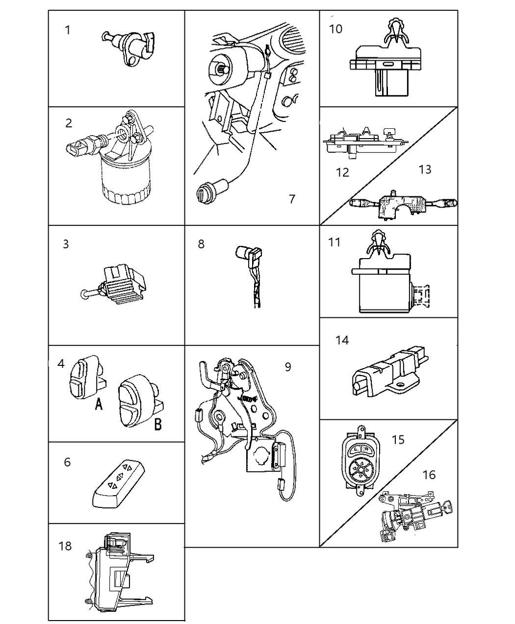 Mopar 4897157AA Switch Seat