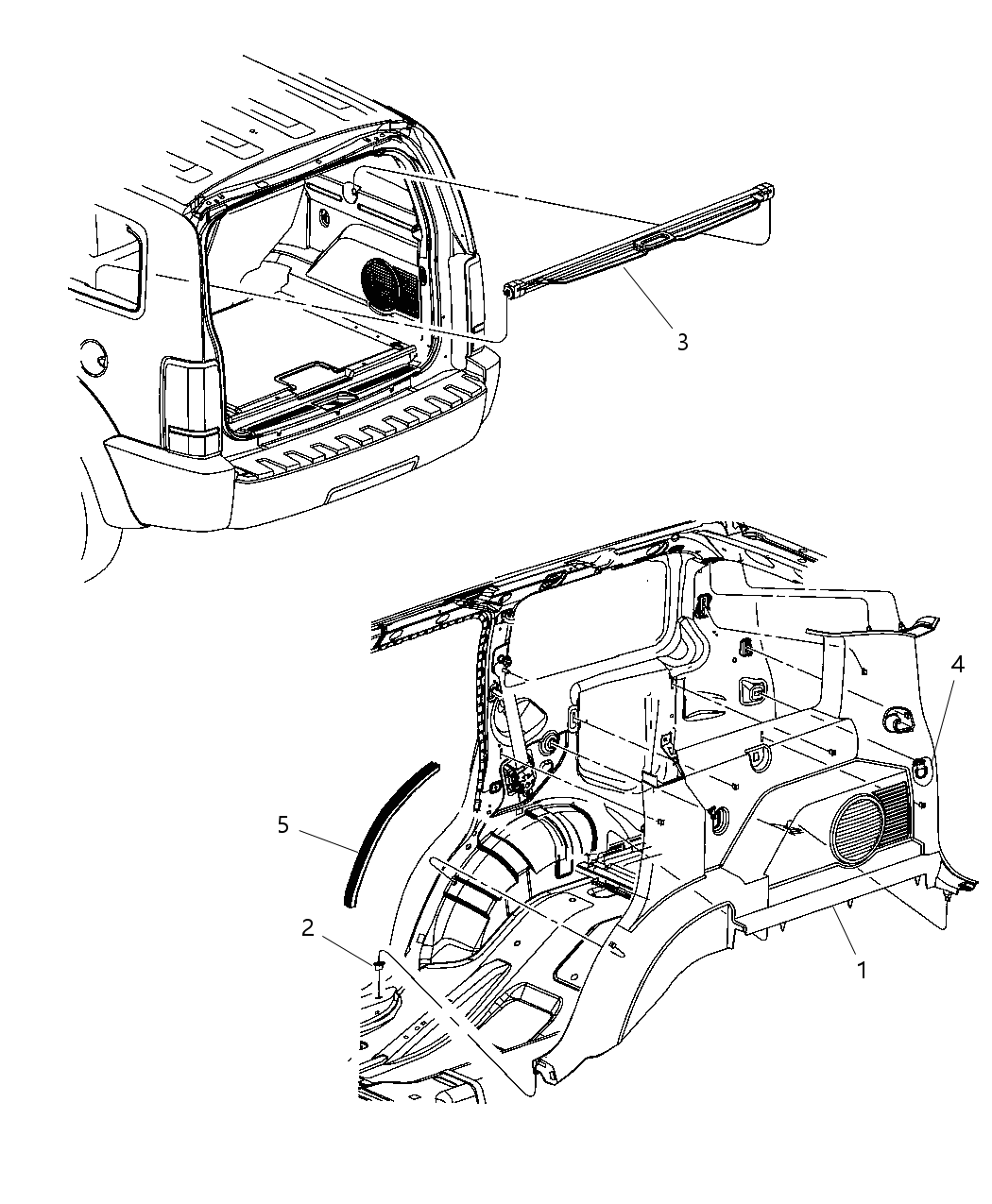 Mopar 5KH93ZJ8AE Panel-Quarter Trim