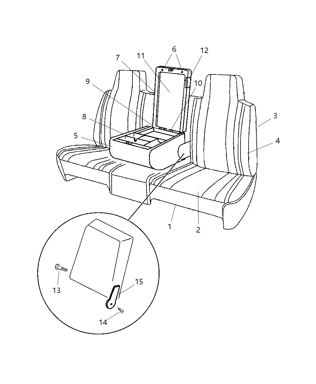 Mopar UQ251C3AB BOX/BIN-ARMREST