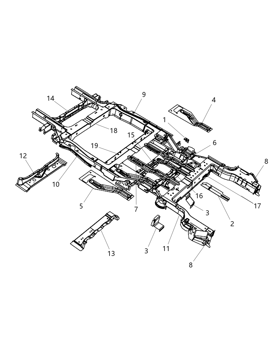 Mopar 5109590AC Bracket-Frame Rail