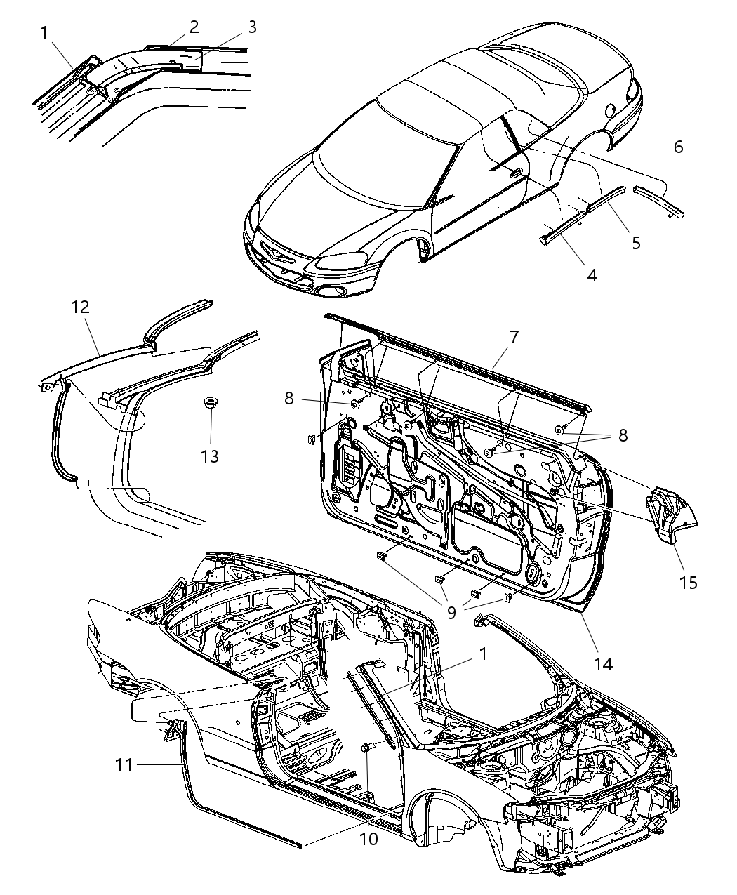 Mopar 4878978AC WEATHERSTRIP-Front Door Secondary