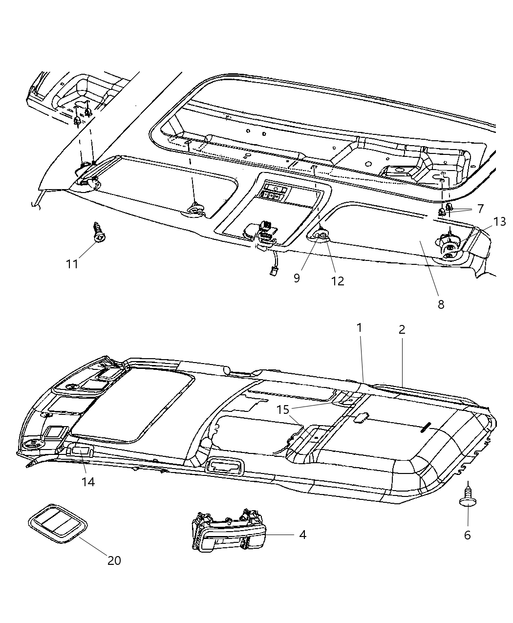 Mopar 1ST28BD1AA Headliner