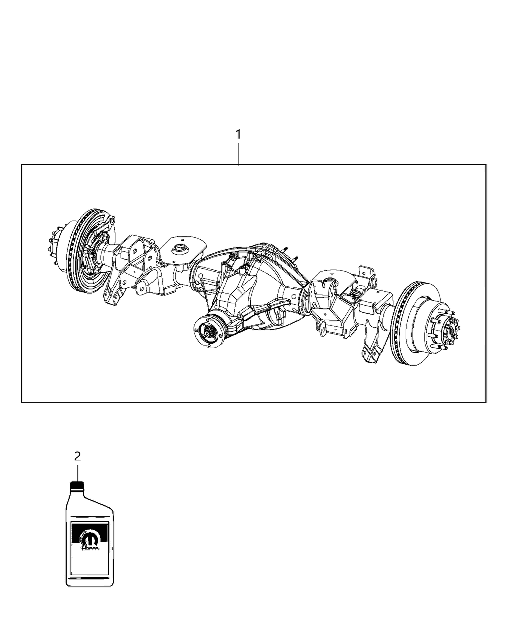 Mopar 68187842AF Axle-Rear Complete