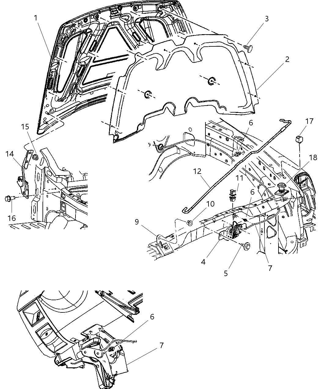 Mopar 55362503AA Hood Hinge