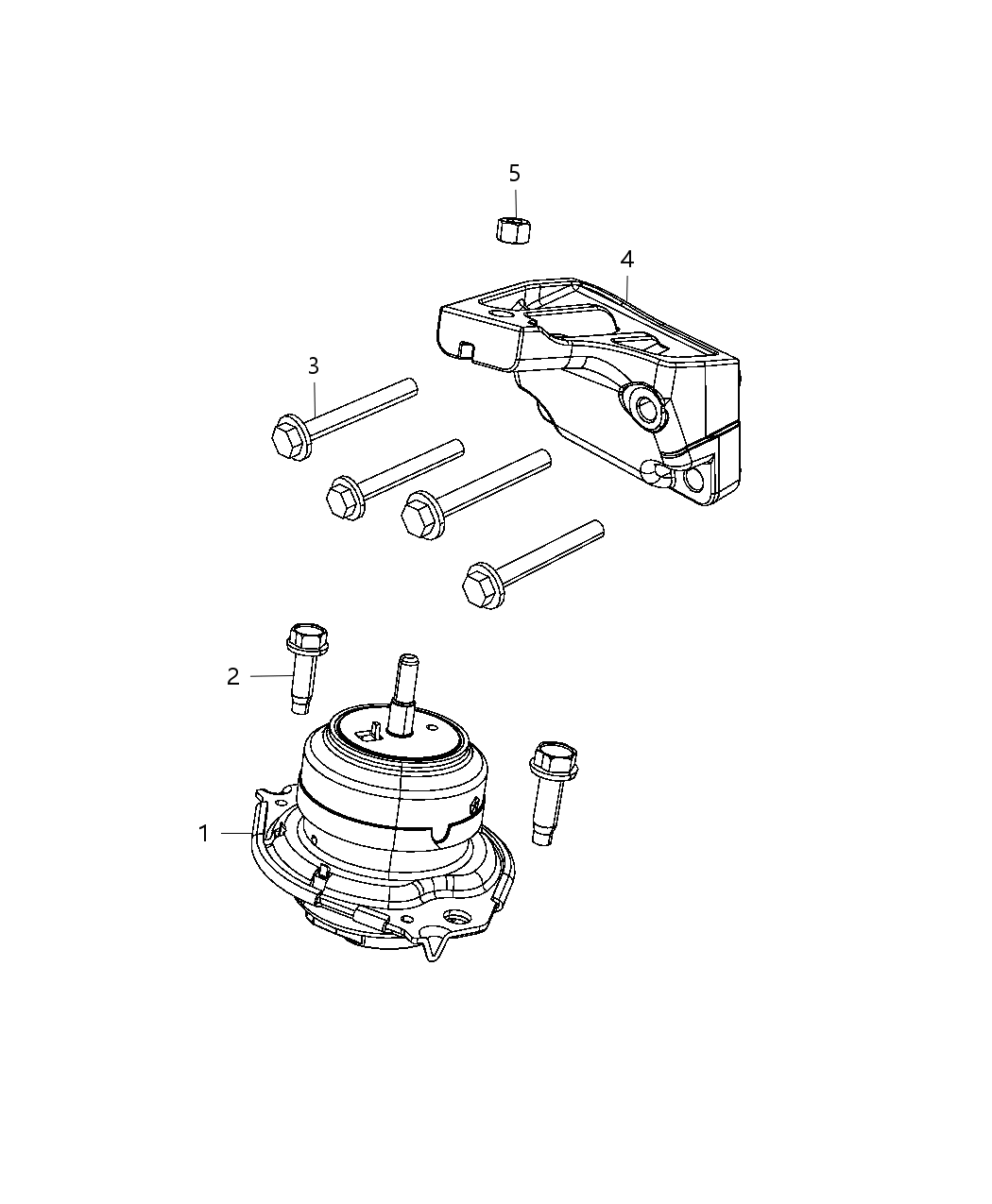 Mopar 68089769AC BUSHING-Engine Mount