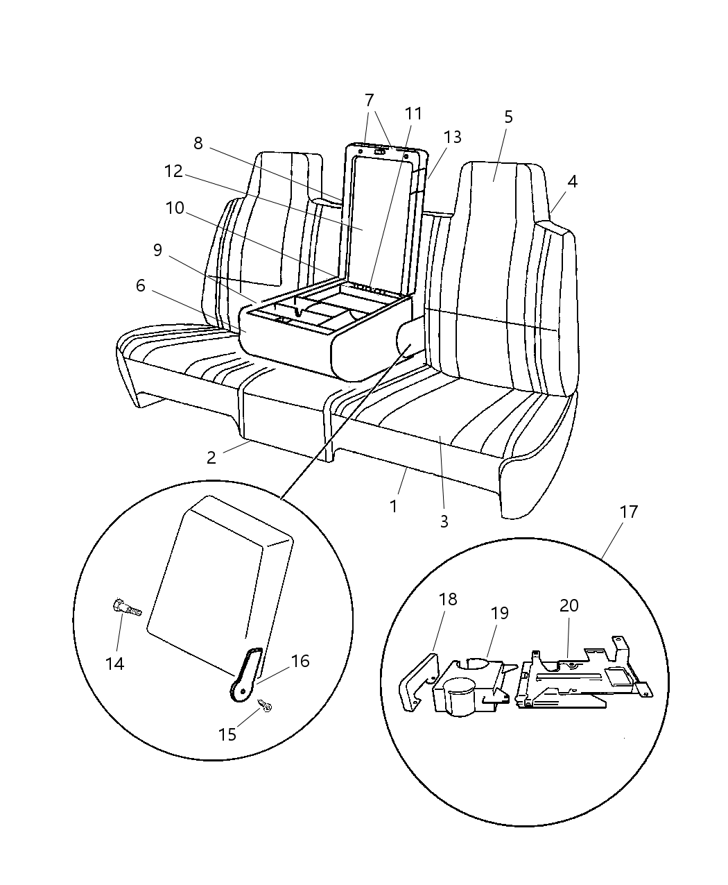 Mopar PT651C3 Cover Seat Back