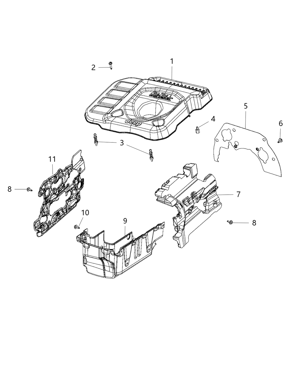 Mopar 68418099AA Shield-Engine Side