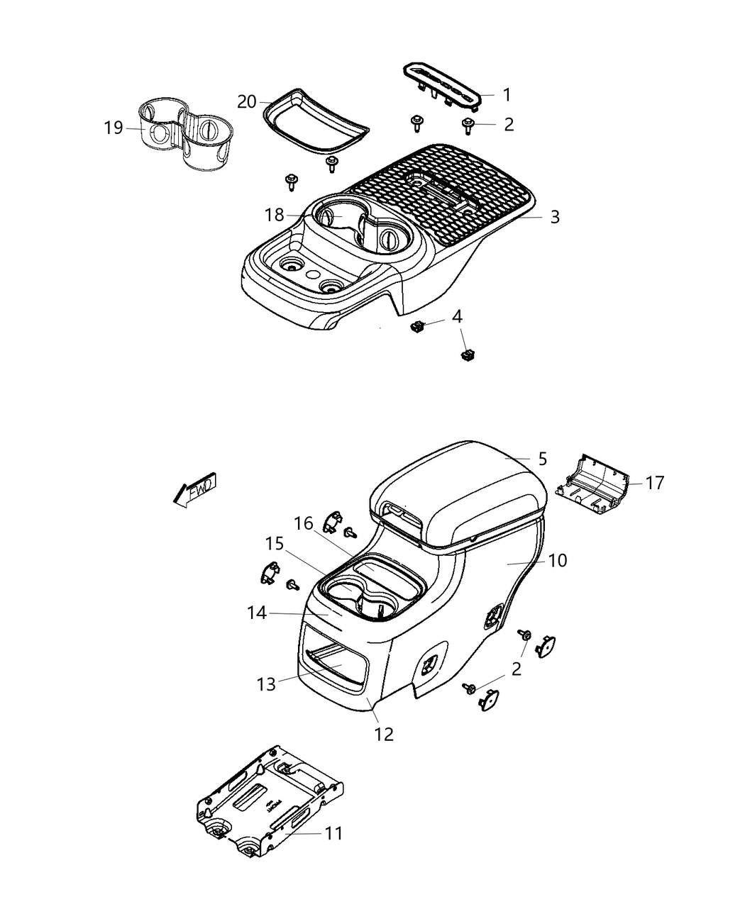 Mopar 68293549AA Hinge