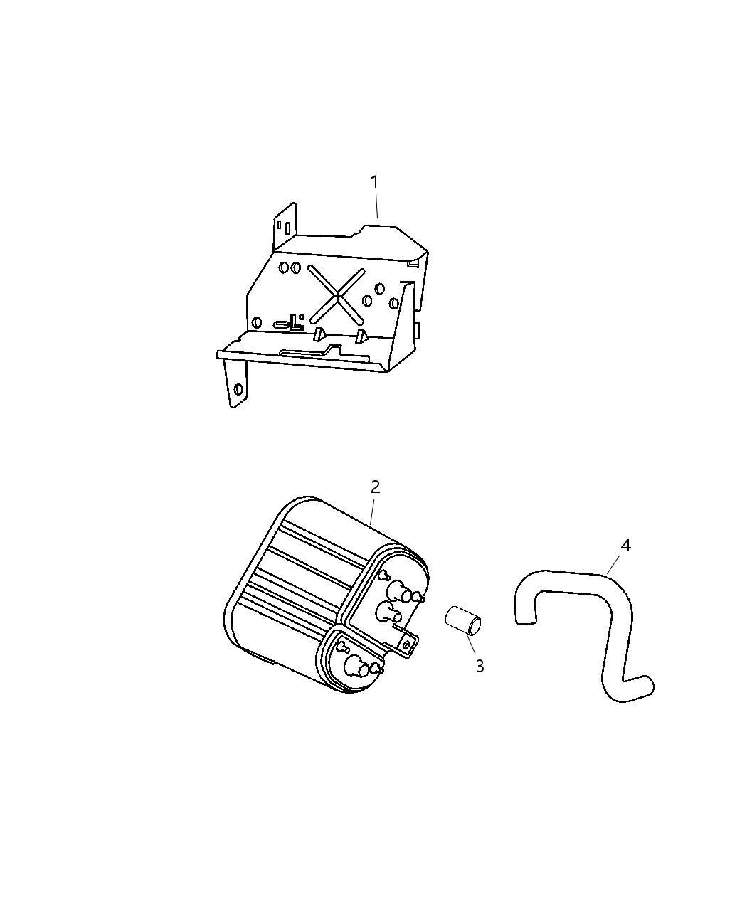 Mopar 52059637AB Hose-Filter To CANISTER