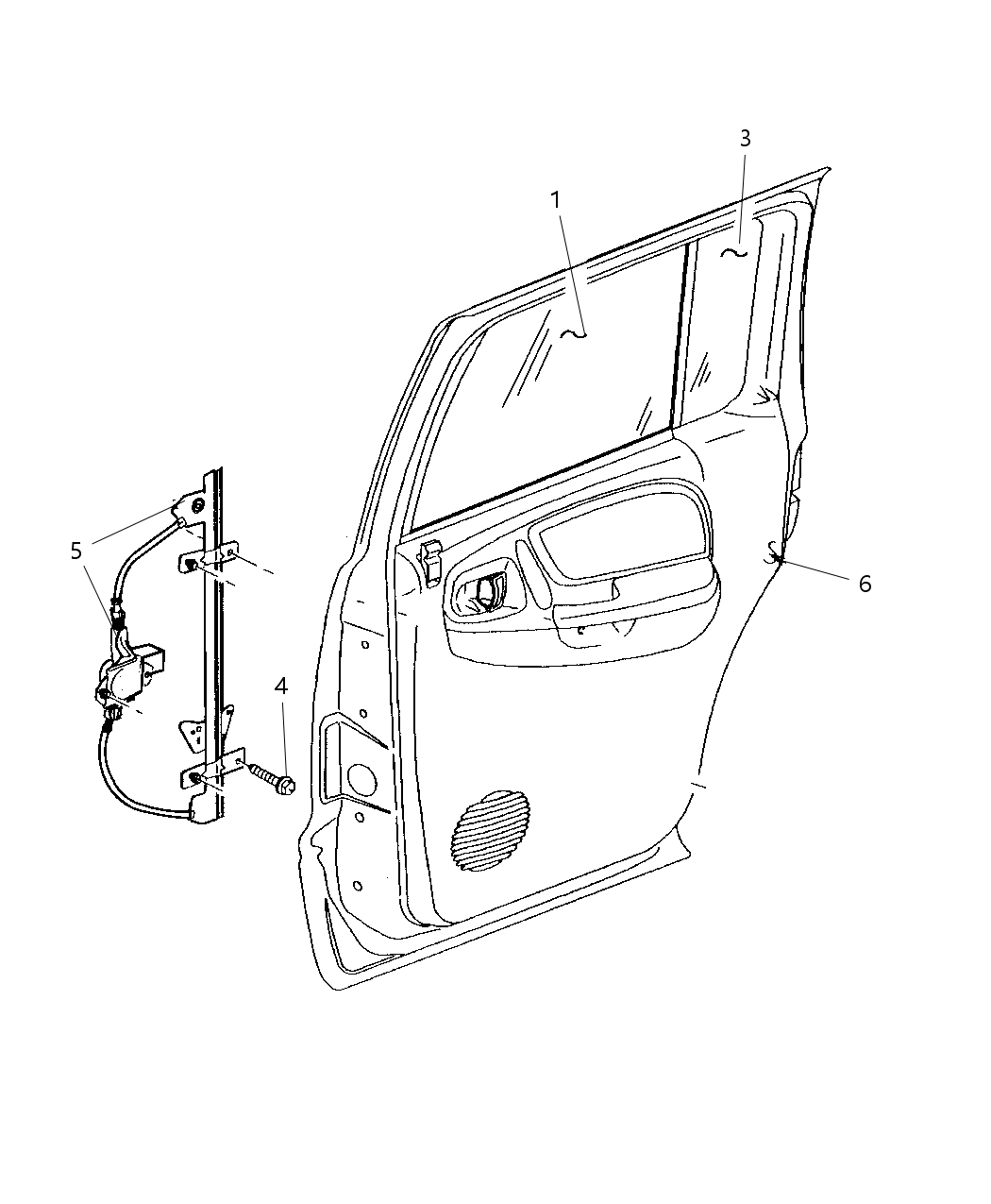 Mopar 55256404AC Glass-Rear Door