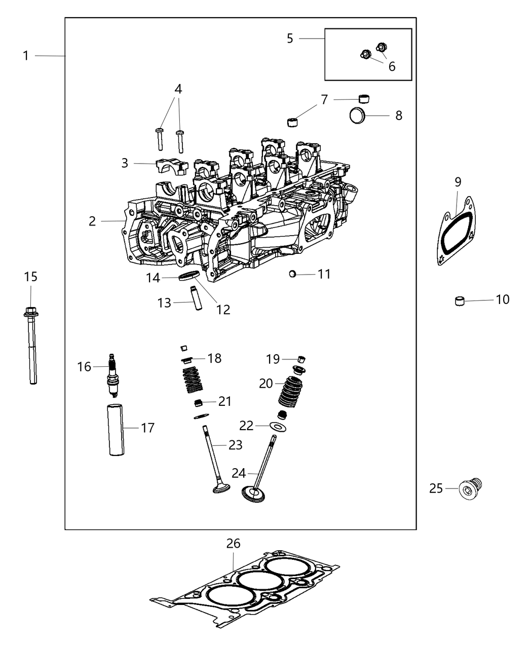 Mopar 68293288AB Head&VALV-Cylinder