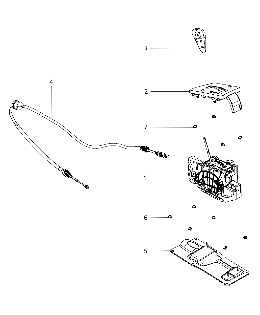 Mopar 4578758AA Cable-Gear Selector