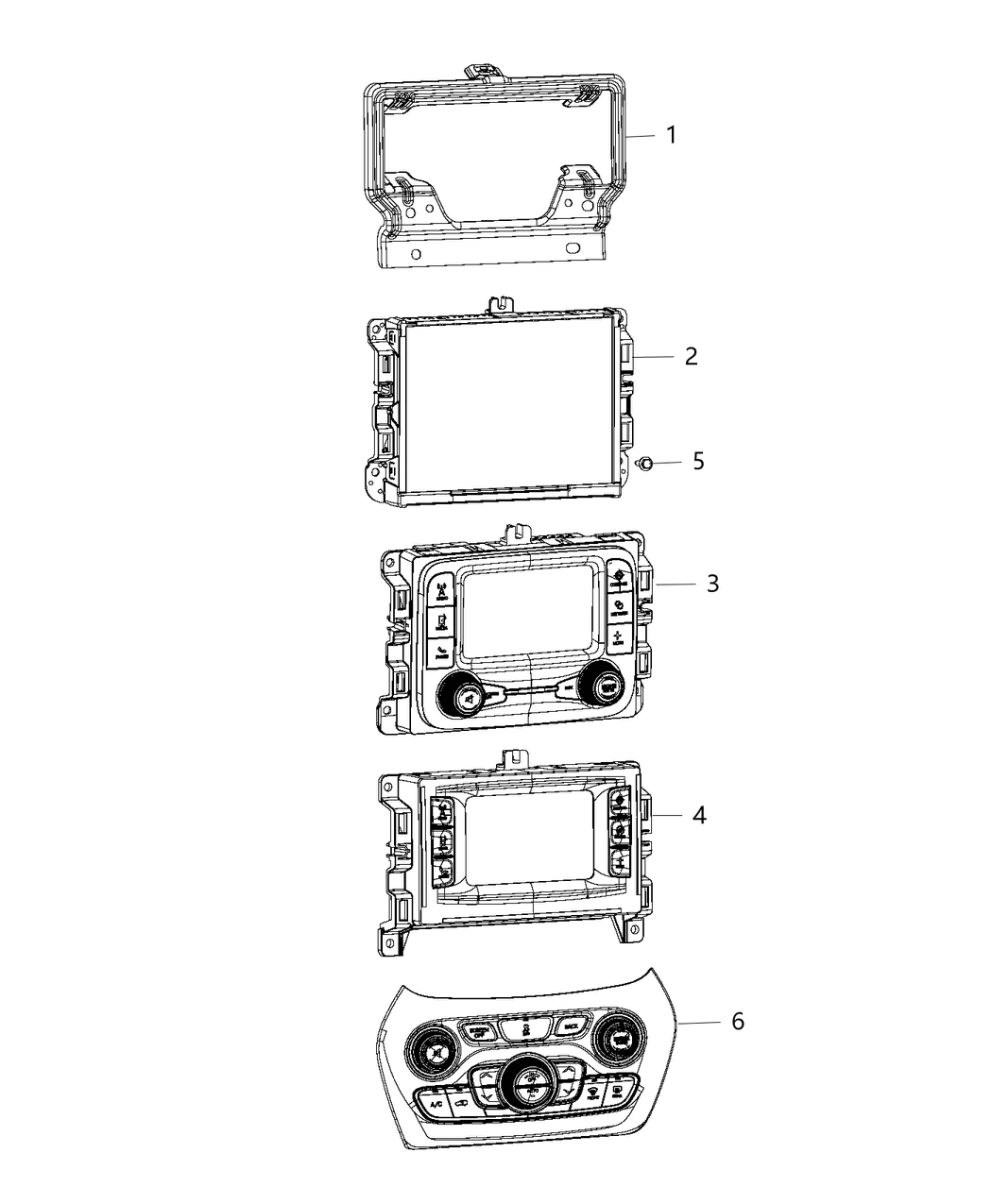 Mopar 68293525AC Center Stack Lower