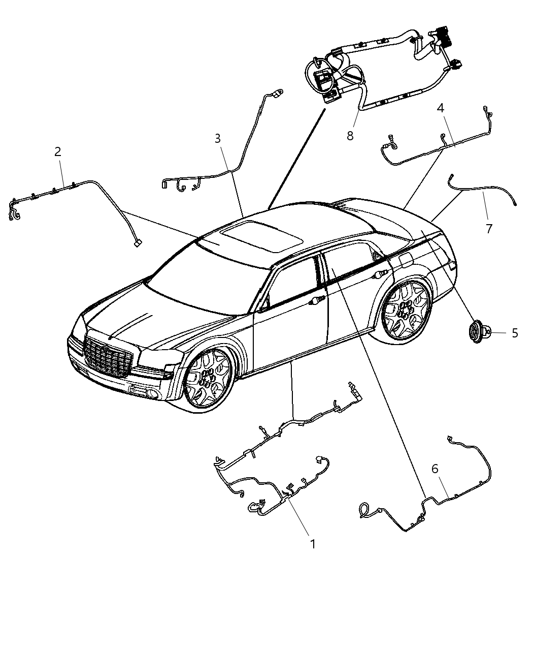 Mopar 4607532AB Wiring-Mirror Jumper